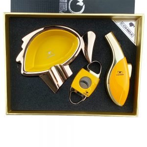COHIBA 50 CIGAR ASHTRAY CUTTER LIGHTER CIGAR ACCESSORIES SET